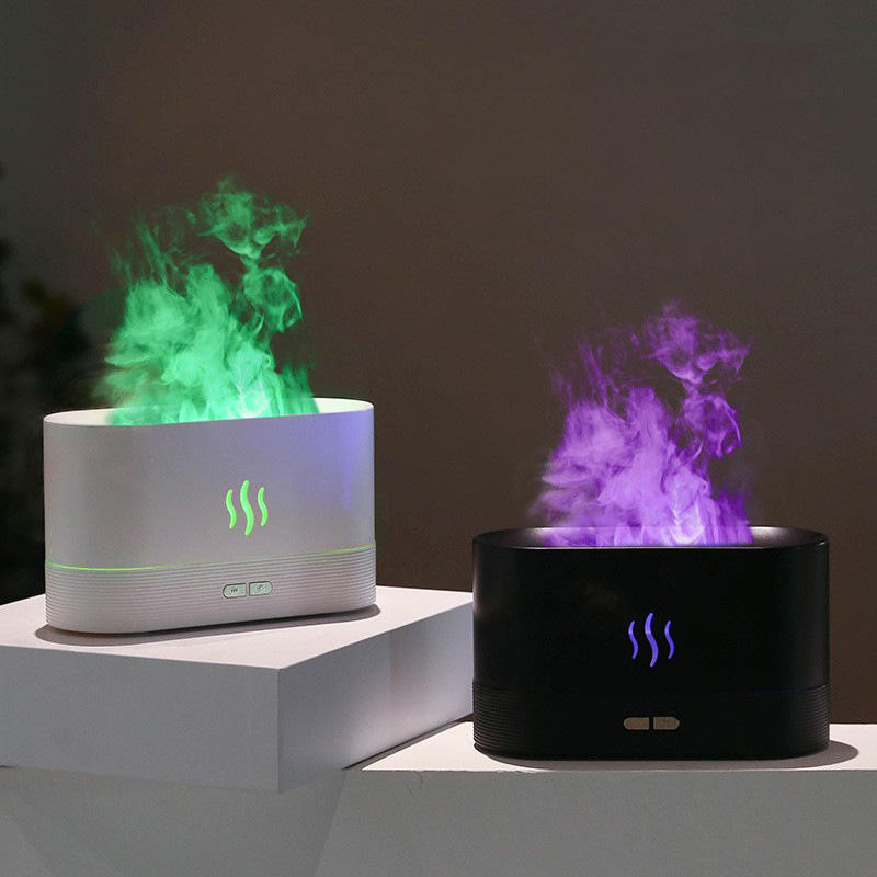 Flame And Fire Humidifier with Led Night Light